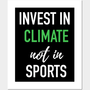 Harvard Yale Game 2019 - Invest In Climate Not in Sports - Typographic Version Posters and Art